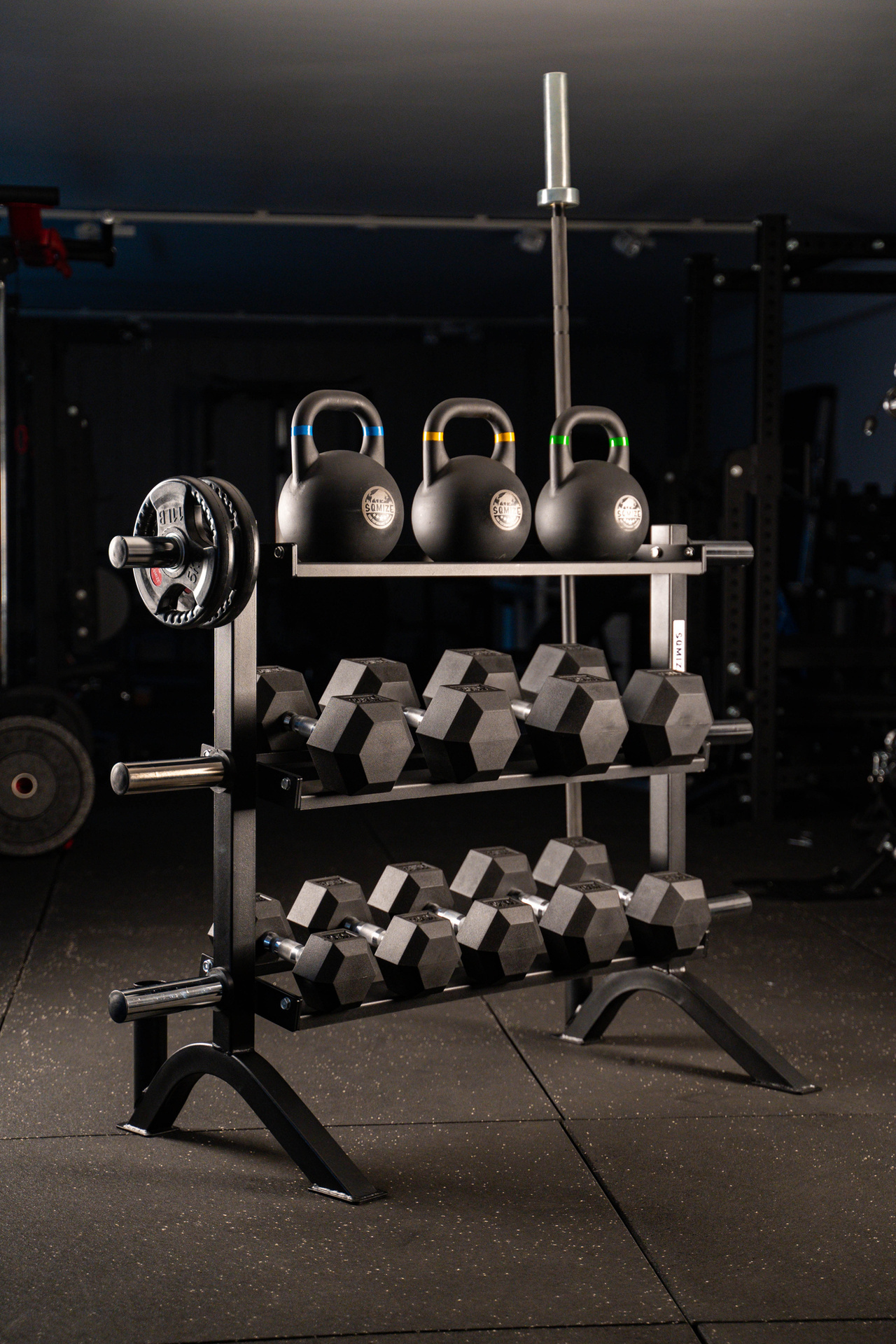 Profi Kurzhantelständer & Kettlebell Rack SQMIZE® SQ240 Pro 3-lagig