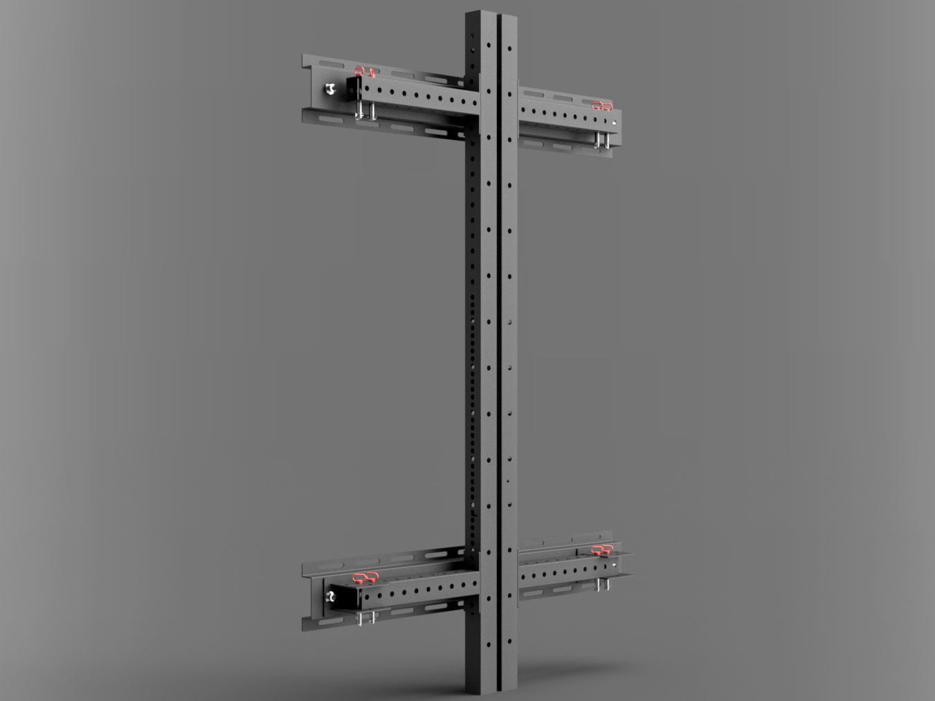 Zusammenklappbares Wall Mount Rack SQMIZE® ELITE CLUB SQ622 OPT, Höhe 220 cm