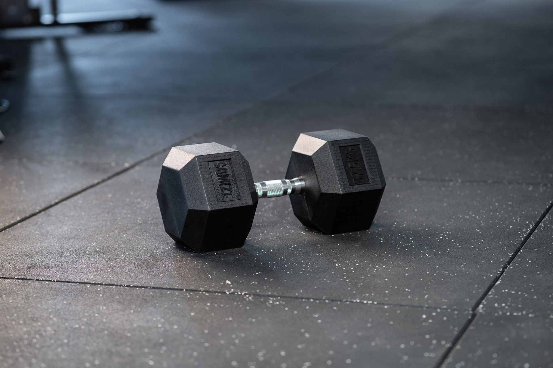Hex Dumbbell SQMIZE® HDBR37.5, gummiert, 37,5 kg