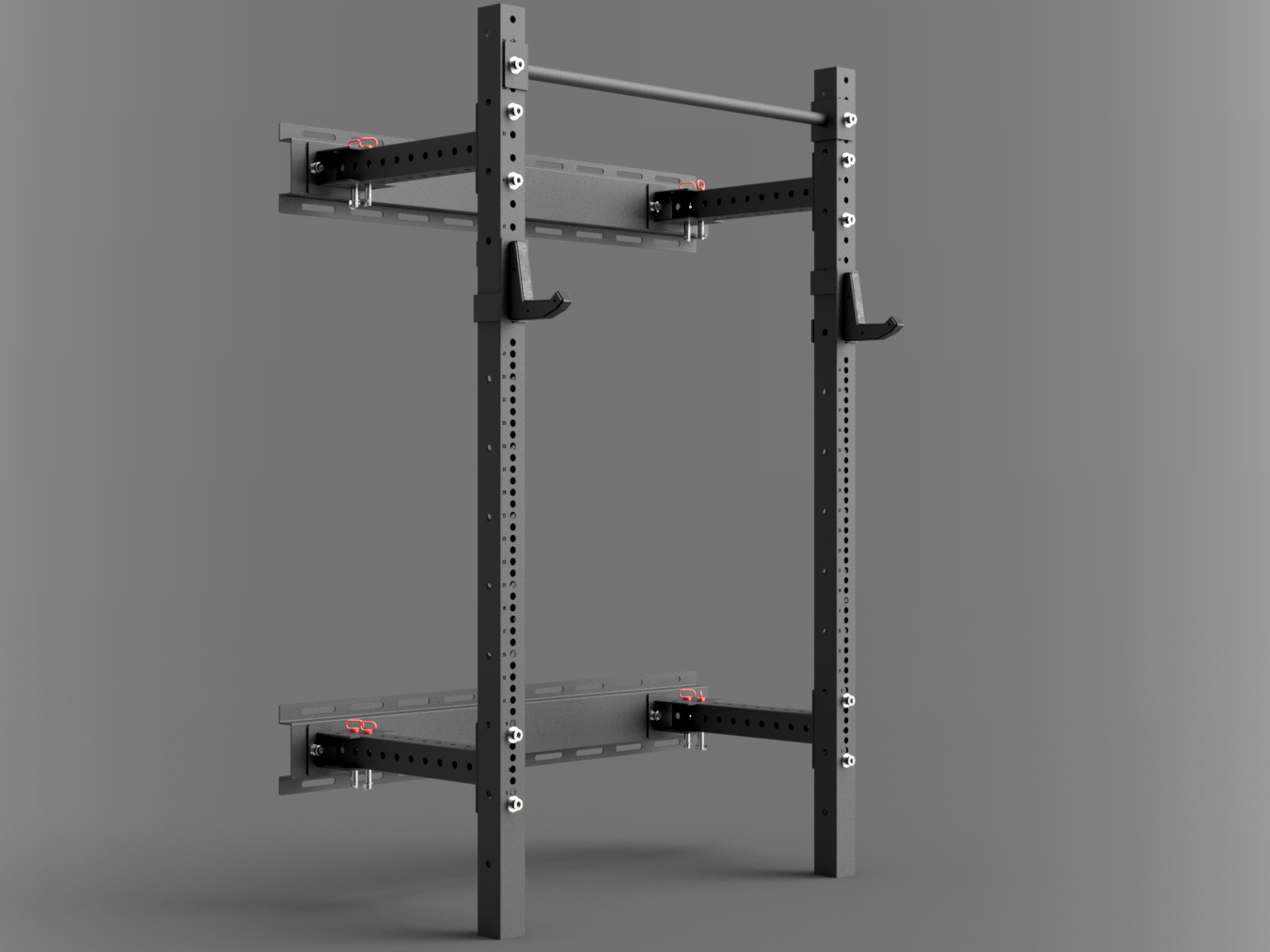 Zusammenklappbares Wall Mount Rack SQMIZE® ELITE CLUB SQ620 OPT, Höhe 200 cm