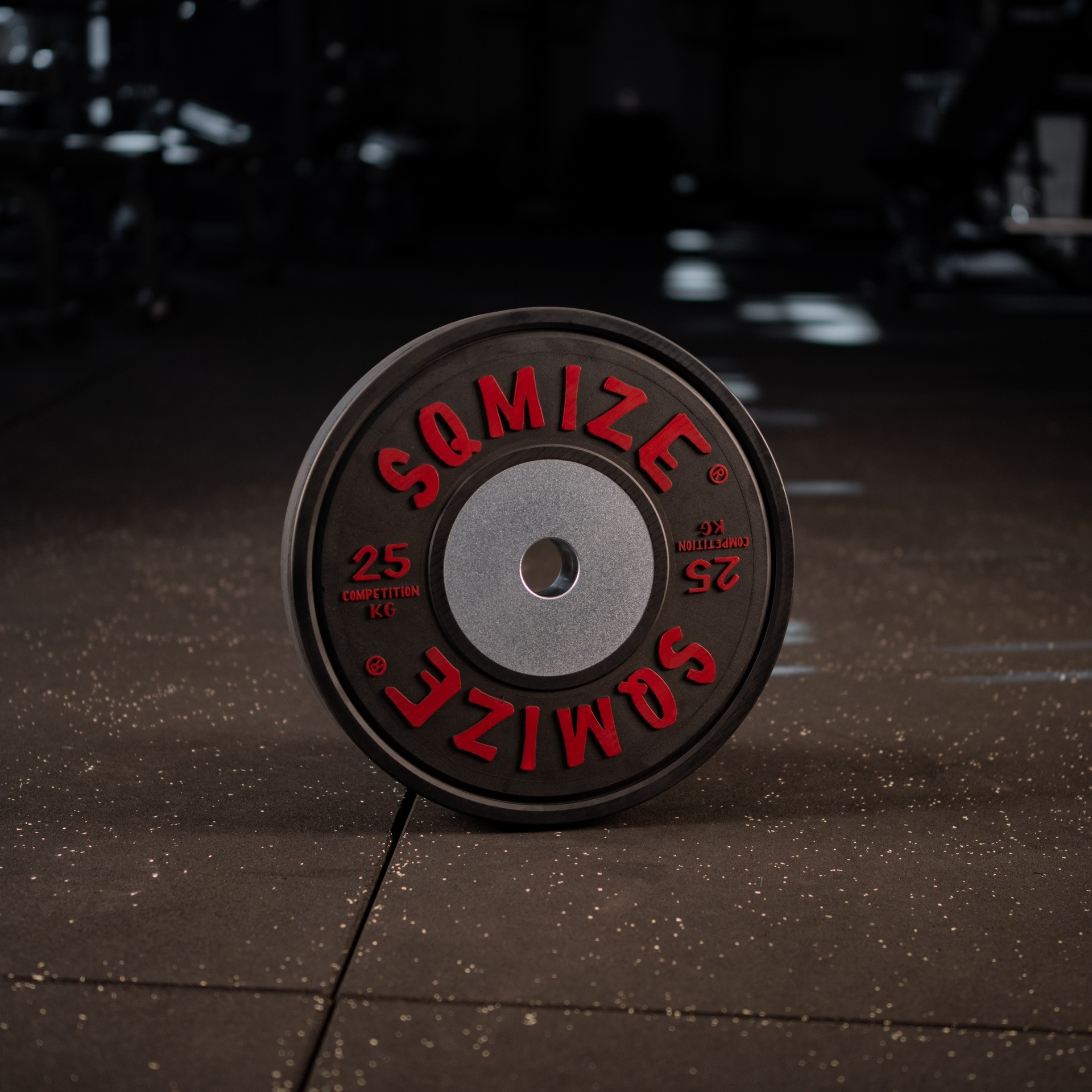 Premium Bison Black Competition Bumper Plate SQMIZE® V-CompBP25