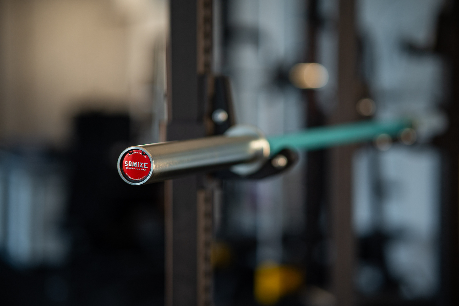 SQMIZE® PREMIUM BISON Powerlifting Bar Manufaktur Edition Aztec Teal