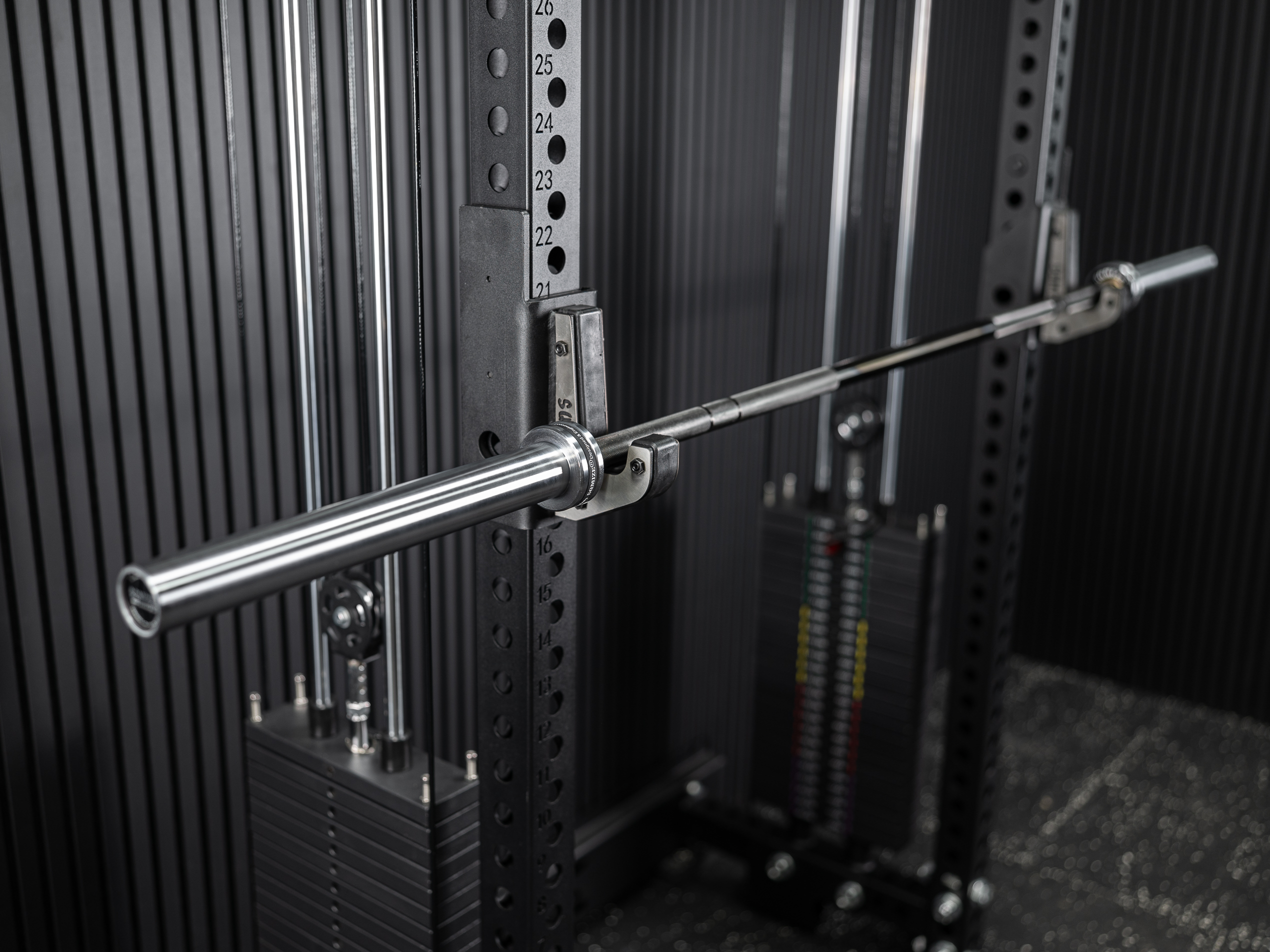Bison Bar - 20kg Crosslifting® SQMIZE® ELITE CLUB OB86CRm-D Titanium Black