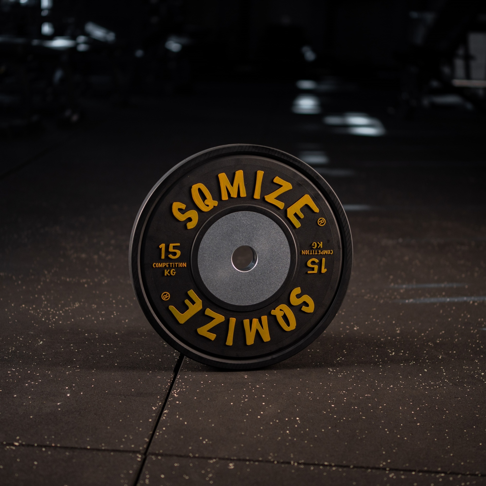 Premium Bison Black Competition Bumper Plate SQMIZE® V-CompBP15
