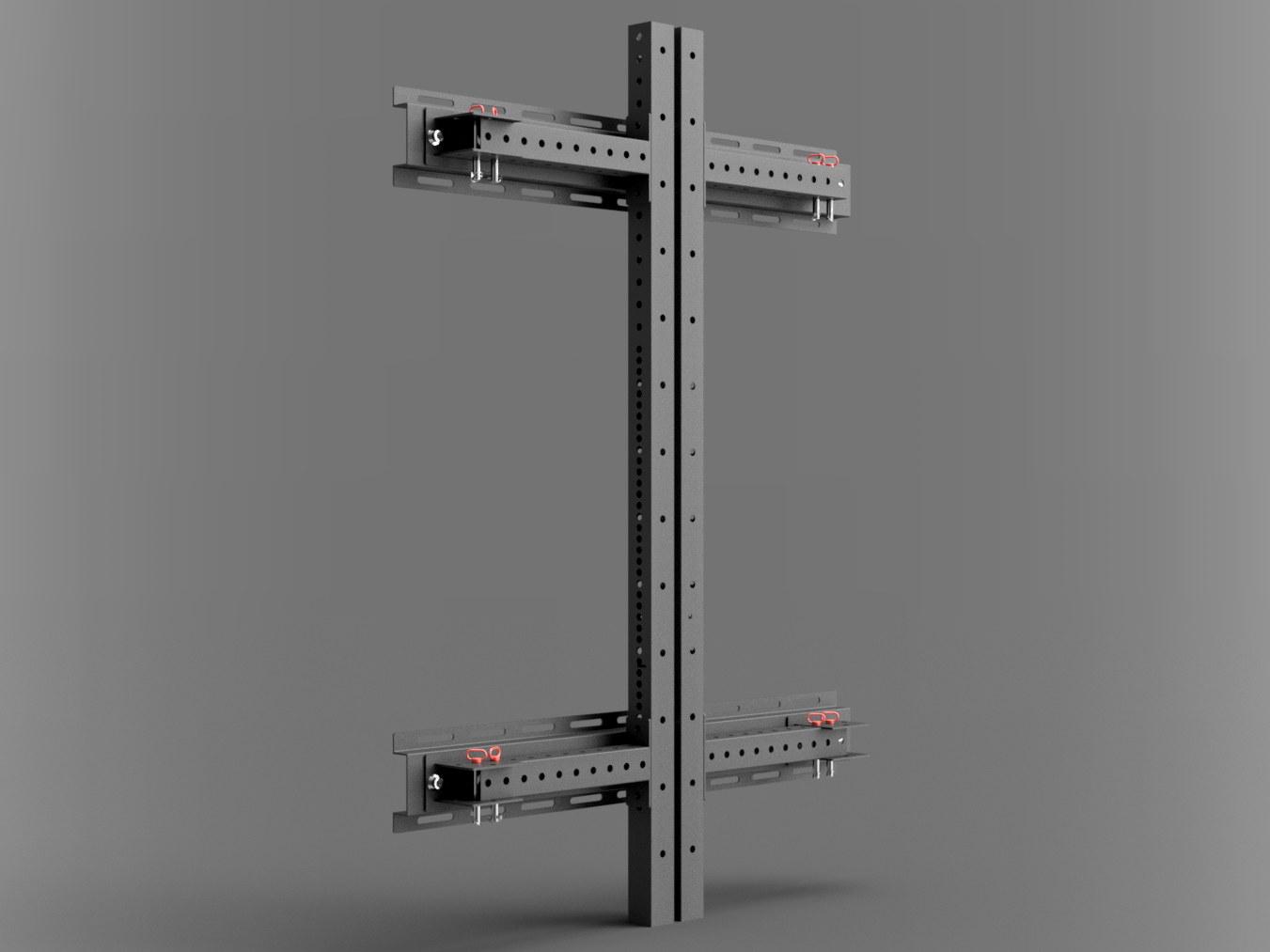 Zusammenklappbares Wall Mount Rack SQMIZE® ELITE CLUB SQ620 OPT, Höhe 200 cm