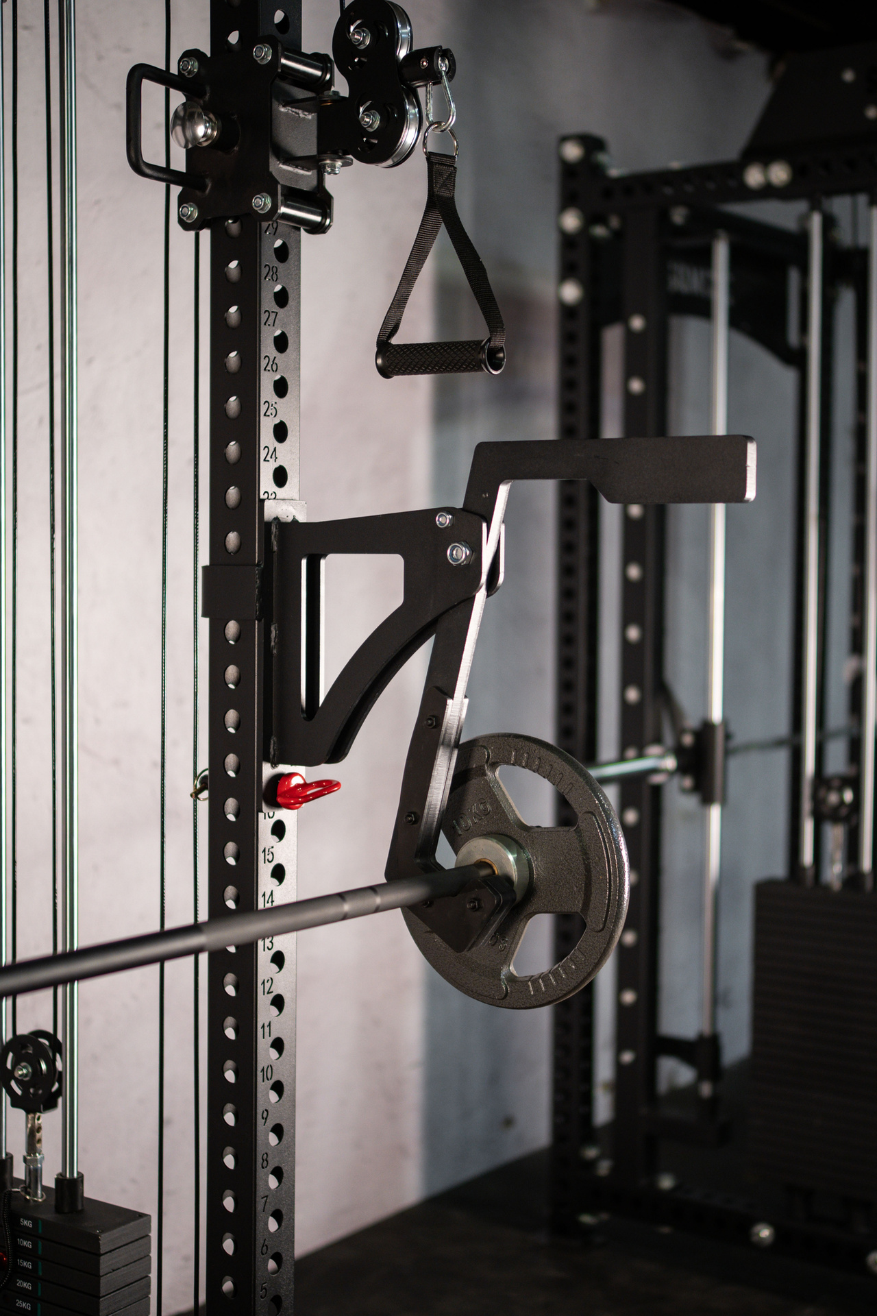 Tri-Power Gym SQMIZE® ELITE CLUB SQ-S955-90, Kabelzugstation, Multipresse & Half Rack, Höhe 238 cm