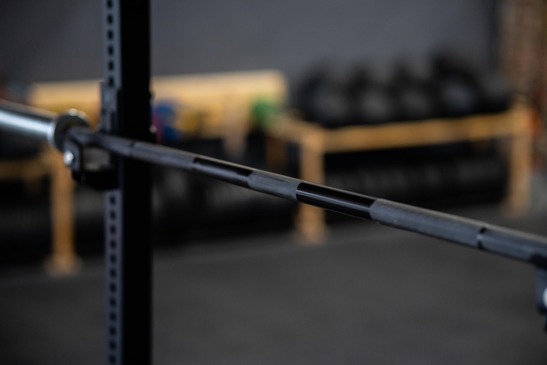 Black Bison Powerlifting Bar SQMIZE® OB86PLm-KDK POWER PACK Ceramic Black-Onyx