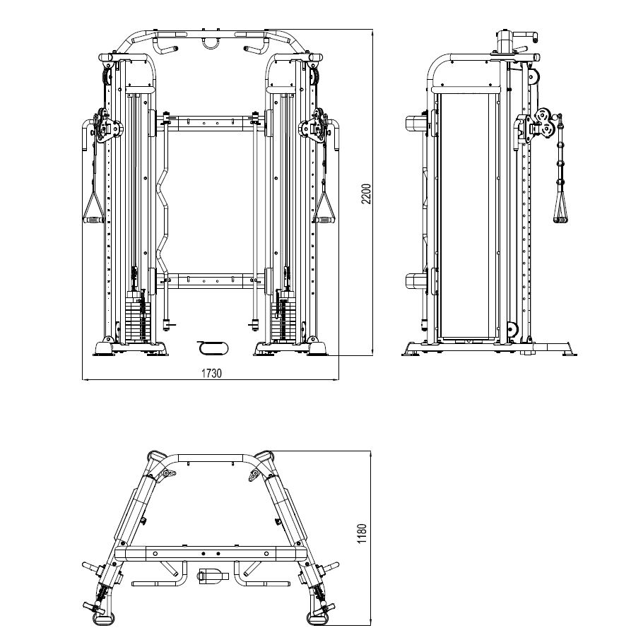 Kabelzugstation, Functional Trainer SQMIZE® ELITE CLUB FT10i